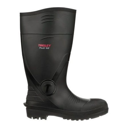Tingley Tingley Pilot G2 Knee Boot, Plain Toe, 15inH, Size 12, Black 31161.12